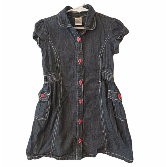 Gymboree Girls Dress Size 5 Chambray Button Front